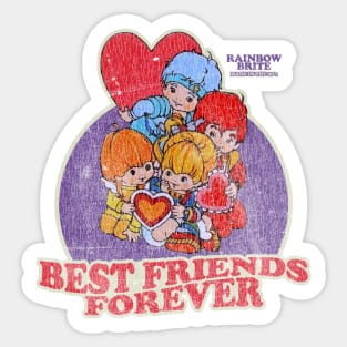 Best Friends Forever Rainbow Brite Distressed Sticker